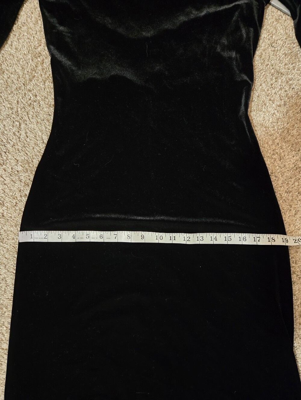 Sz S (Also Fits M) Y2K Vintage Lauren Ralph Lauren Black Stretch Velvet LS Gown - Picture 9 of 11